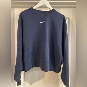 Nike Women’s Crew Neck (cropped) - Navy